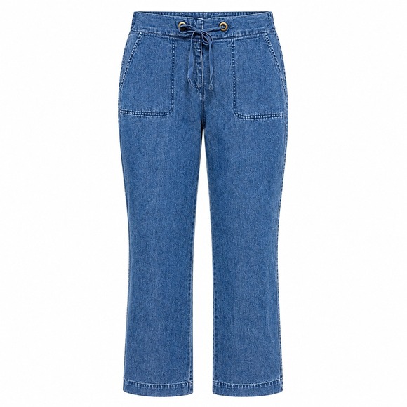 Orvis Pants - Orvis Coastal Grandma Drawstring Denim Pants Women Size 4 Cabincore Gorpcore